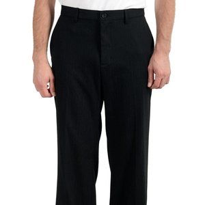 Sisley Men's Dark Gray Striped Dress Pants Size 38